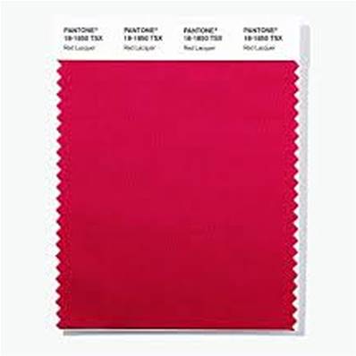 18-1850 TSX Red Lacquer - Polyester Swatch Card