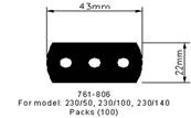 Découpoir - Grandes lames 43x22x0,20mm - (lot de 100)