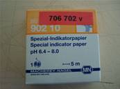 Papier pH bande étroite (pH6-8)