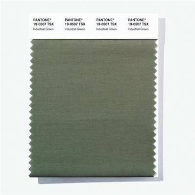 19-0507 TSX Industrial Green - Polyester Swatch Card
