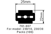 Découpoir - Petites lames 25x22x0,13mm - (lot de 100)