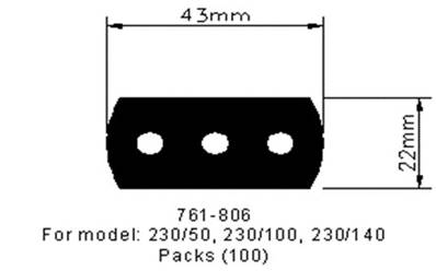 Découpoir - Grandes lames 43x22x0,20mm - (lot de 100)