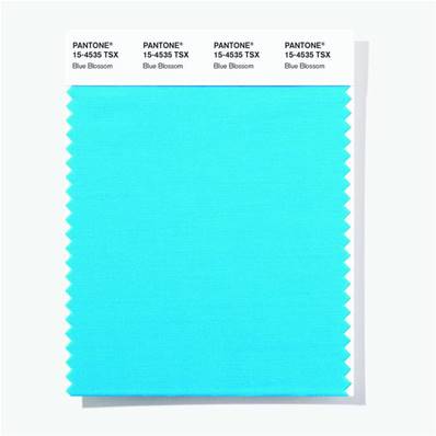 15-4535 TSX Blue Blossom - Polyester Swatch Card