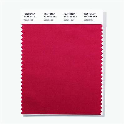 18-1645 TSX Valient Red - Polyester Swatch Card