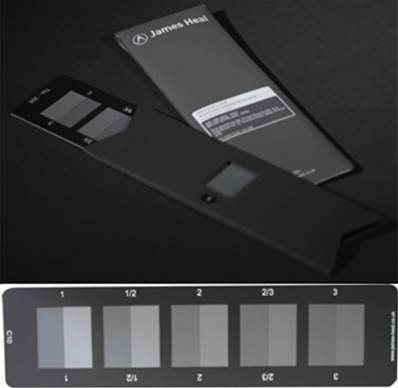 Echelle de gris selon  ISO 105 A02 - Variation de couleur