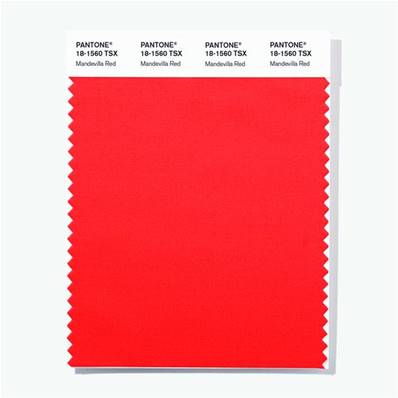 18-1560 TSX Mandevilla Red - Polyester Swatch Card