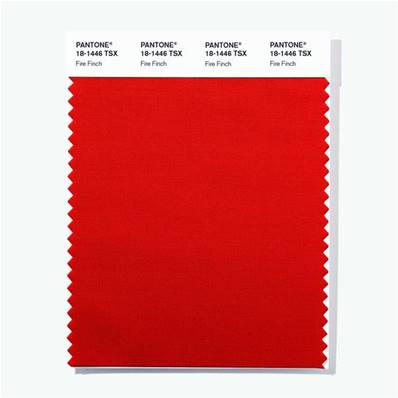 18-1446 TSX Fire Finch - Polyester Swatch Card