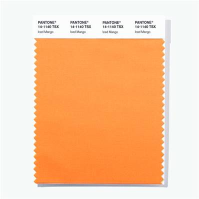 14-1140 TSX Iced Mango - Polyester Swatch Card